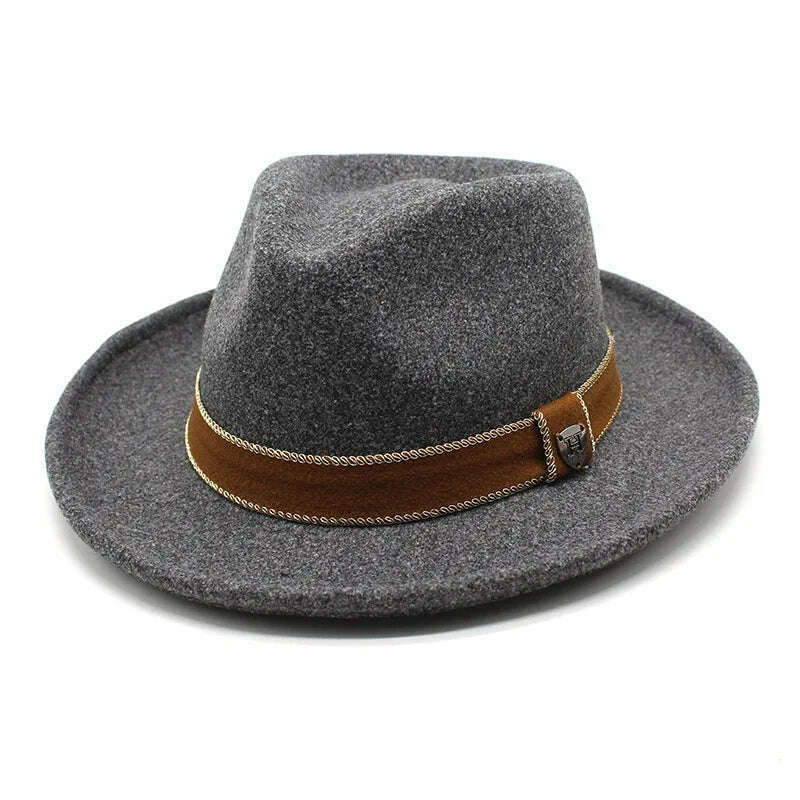 wool fedora for women men fedoras lady hat two toned felt church hat unisex bowknot jazz hat for men and women wholesale price - KIMLUD