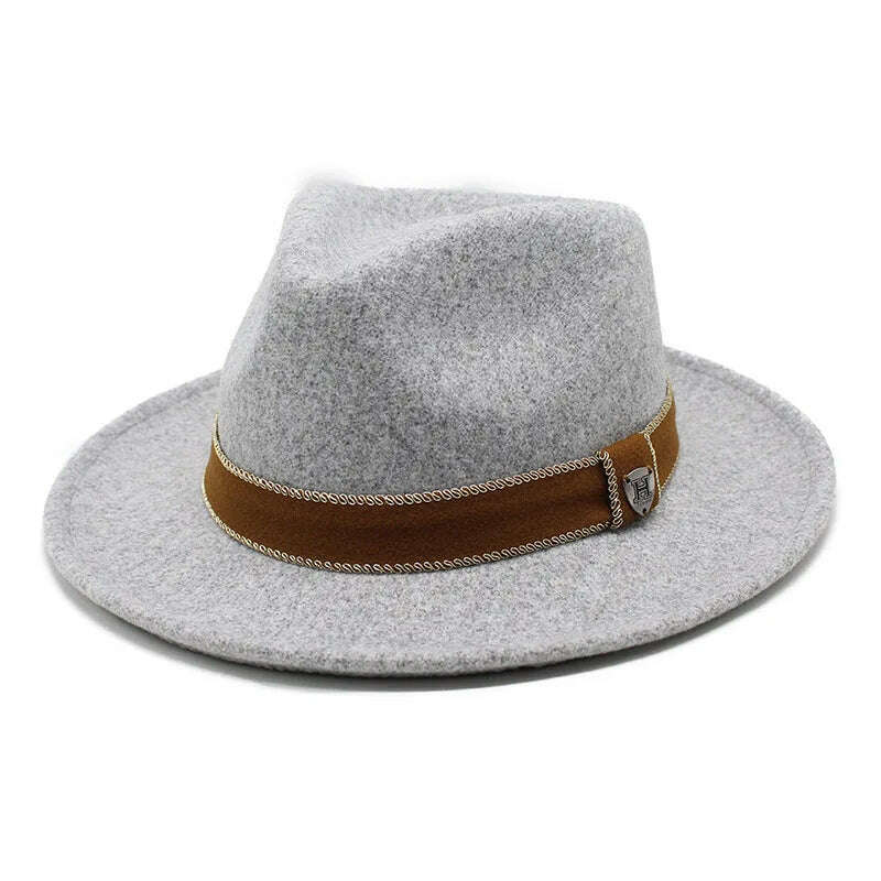 wool fedora for women men fedoras lady hat two toned felt church hat unisex bowknot jazz hat for men and women wholesale price - KIMLUD