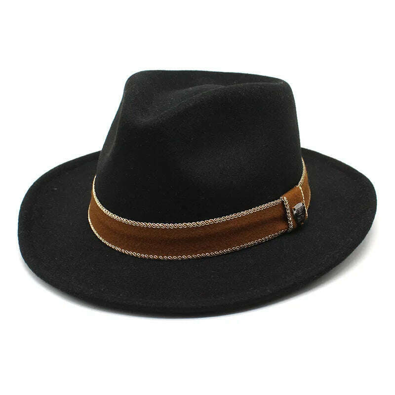 wool fedora for women men fedoras lady hat two toned felt church hat unisex bowknot jazz hat for men and women wholesale price - KIMLUD