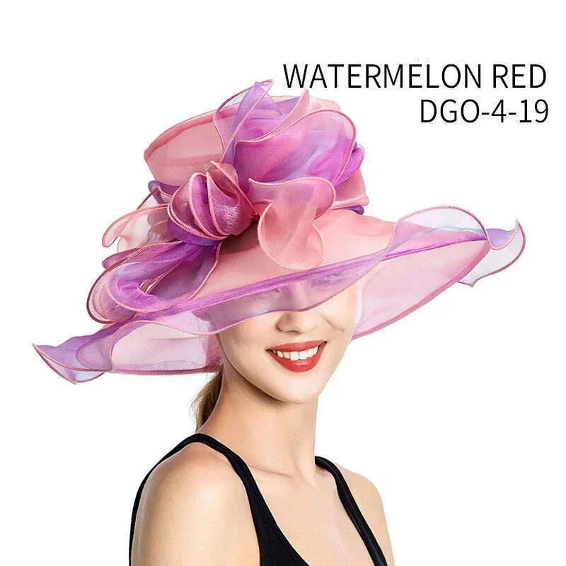 KIMLUD, X474 Adult Fashion Summer Hat Lady Bucket Hats Summer Mesh Cap Outdoor Sunscreen Hat Bucket Cap Sun Hats for Women, Watermelon / M, KIMLUD APPAREL - Womens Clothes