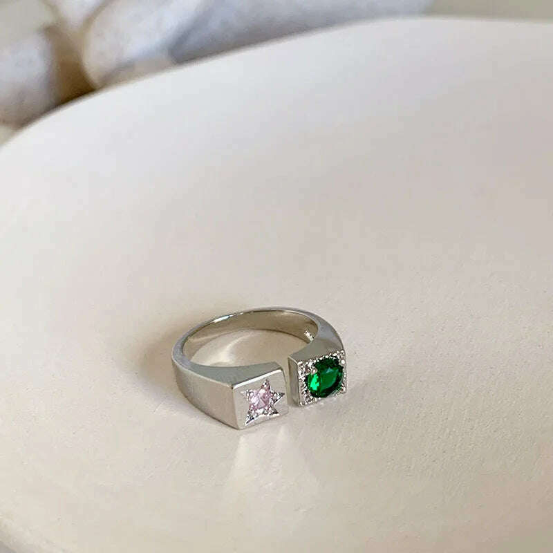 XIYANIKE Vintage Zircon Open Cuff Finger Rings For Women Girl Luxury Fashion New Jewelry Bosom Friend Gift Party кольцо женское - KIMLUD