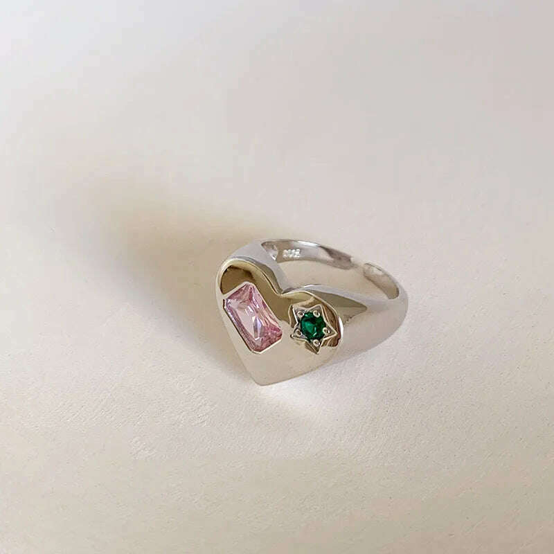 XIYANIKE Vintage Zircon Open Cuff Finger Rings For Women Girl Luxury Fashion New Jewelry Bosom Friend Gift Party кольцо женское - KIMLUD