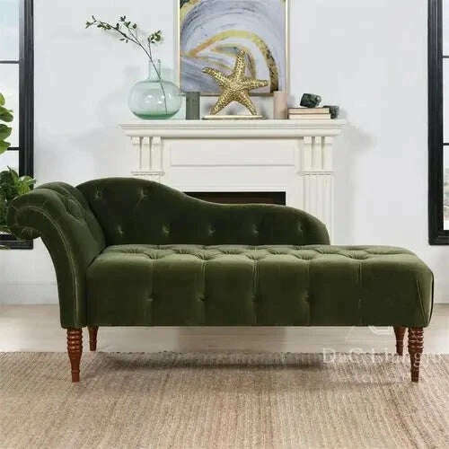 XL American Fabric Chaise Longue Sofa Lazy Recliner Nordic Master Bedroom Taffy Chair - KIMLUD