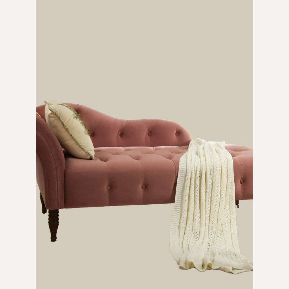 XL American Fabric Chaise Longue Sofa Lazy Recliner Nordic Master Bedroom Taffy Chair - KIMLUD