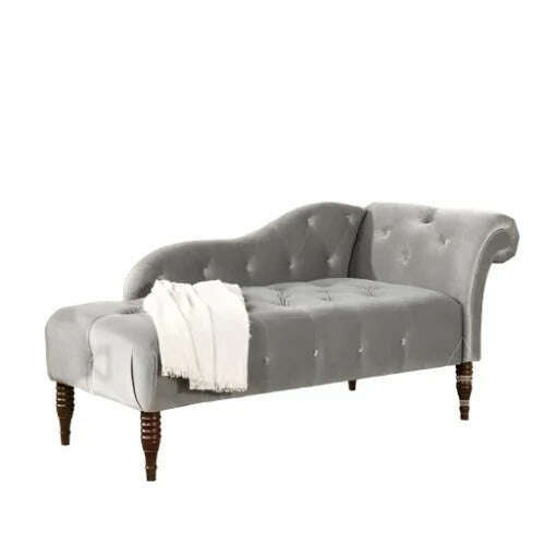 XL American Fabric Chaise Longue Sofa Lazy Recliner Nordic Master Bedroom Taffy Chair - KIMLUD