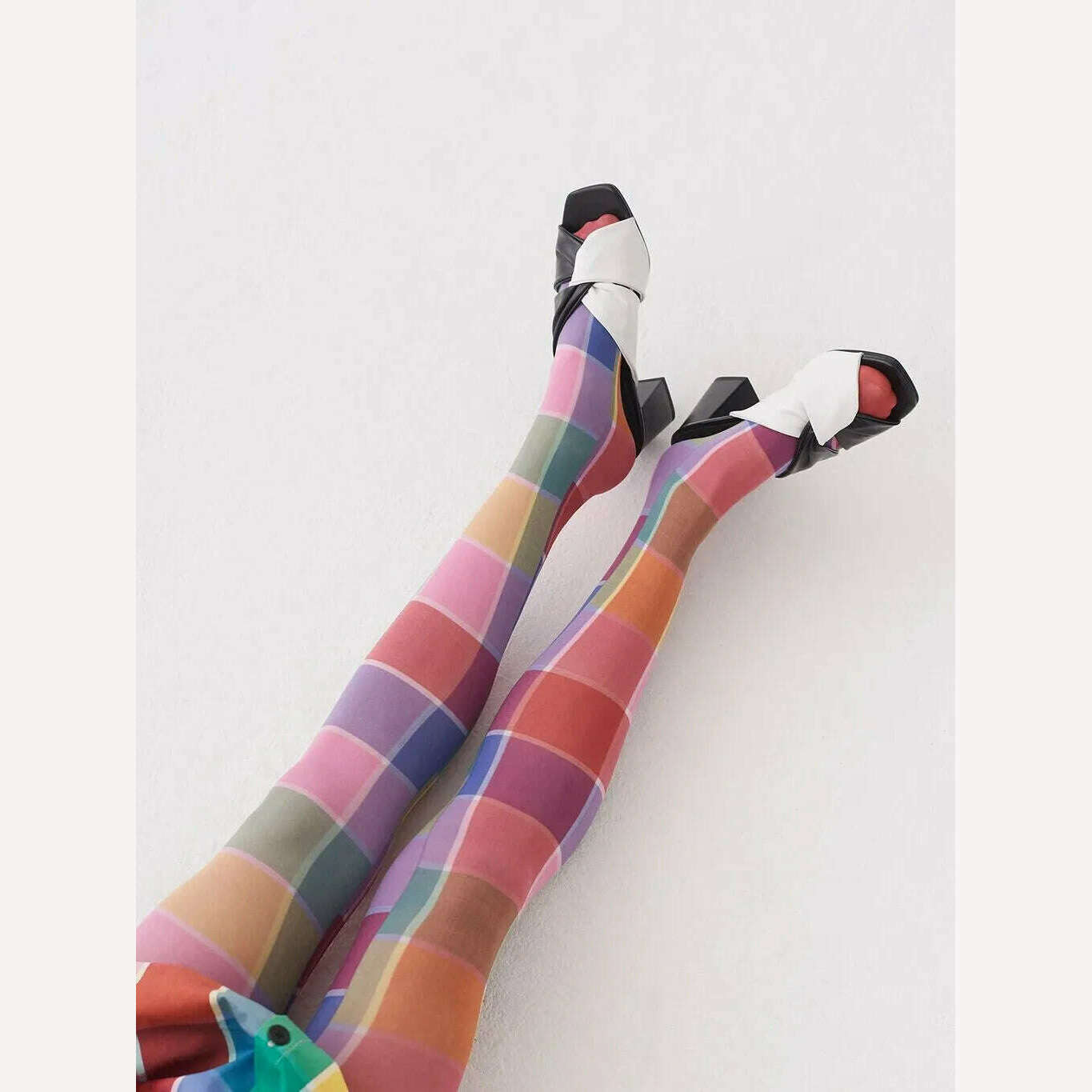 KIMLUD, Y2k Hot E-Girls Transparent Pantyhose Womens Stockings Newly Sexy Circle Round Heart Flower Print Print Dizziness Tights, 4, KIMLUD APPAREL - Womens Clothes