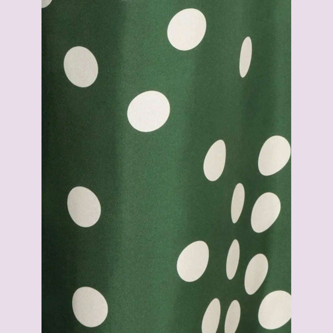 KIMLUD, Yeezzi 2023 New Arrivals Korean Fashion Polka-Dot Elasticity Waist Wide Leg Pants Summer Small Fresh Green Trousers For Women, KIMLUD Womens Clothes