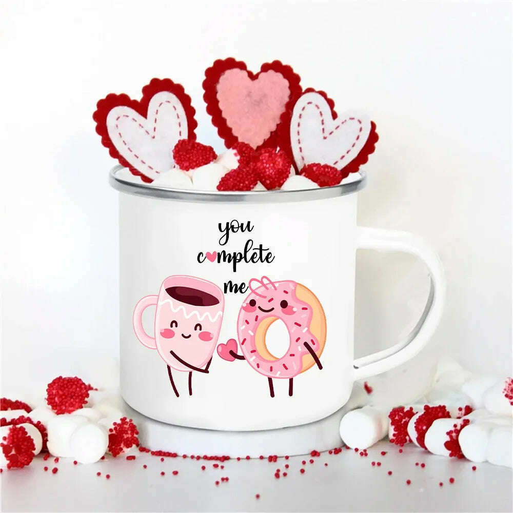 You Are So Loved Print Coffee Mug Valentine Enamel Mugs Valentine's Party Wine Juice Cups Valentine Cup Present for Her/ Family - KIMLUD