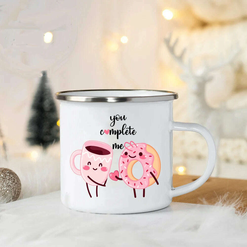You Are So Loved Print Coffee Mug Valentine Enamel Mugs Valentine's Party Wine Juice Cups Valentine Cup Present for Her/ Family - KIMLUD
