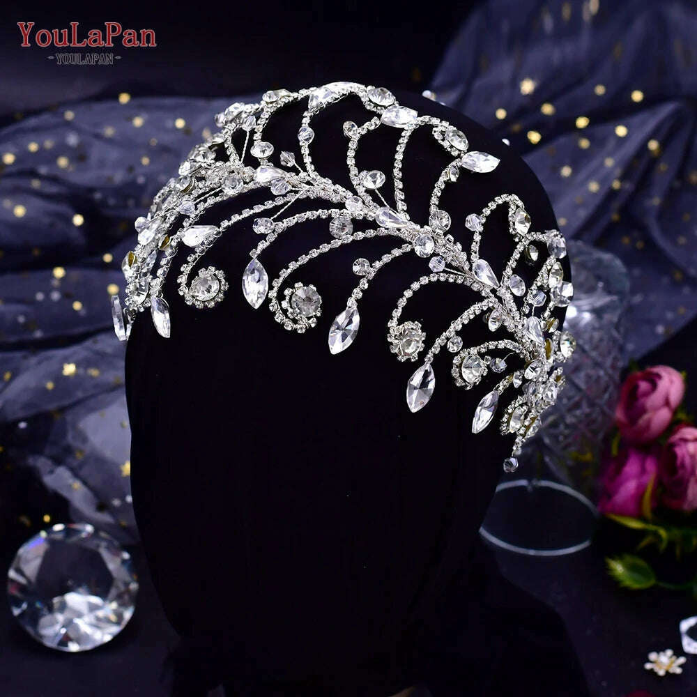 KIMLUD, YouLaPan Flower Headband for Bridal Wedding Headpiece Jewelry Hair Accessories Woman Tiara Bride Headdress for Party HP395, HP250 / CHINA, KIMLUD APPAREL - Womens Clothes