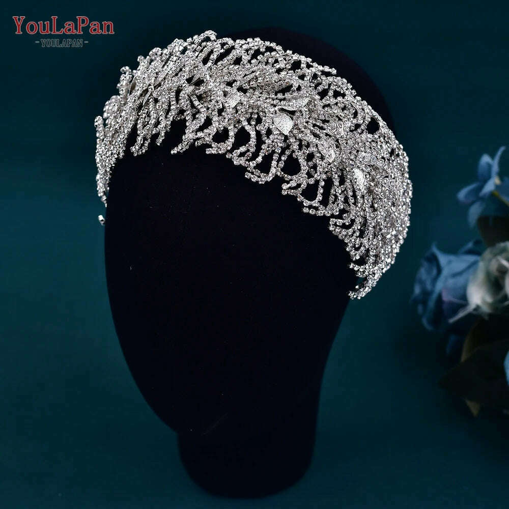 KIMLUD, YouLaPan Flower Headband for Bridal Wedding Headpiece Jewelry Hair Accessories Woman Tiara Bride Headdress for Party HP395, HP386-S / CHINA, KIMLUD APPAREL - Womens Clothes