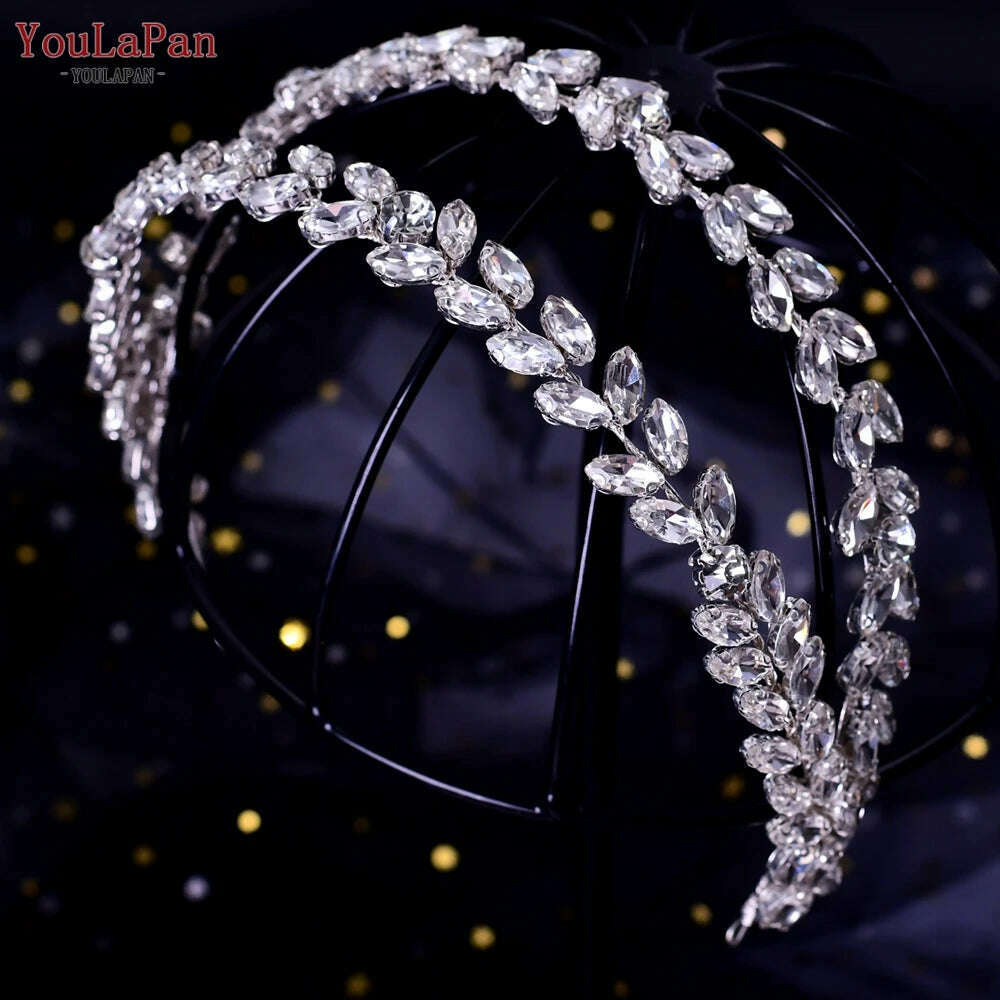 KIMLUD, YouLaPan Flower Headband for Bridal Wedding Headpiece Jewelry Hair Accessories Woman Tiara Bride Headdress for Party HP395, HP403-s / CHINA, KIMLUD APPAREL - Womens Clothes