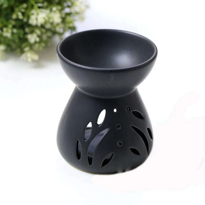KIMLUD, YXY Handmade Ceramics Essential Oil Incense Burner 100ml Candle Holder Sandal Aromatherapy Sleep Aid Lamp Yoga Household Stove, KIMLUD Womens Clothes