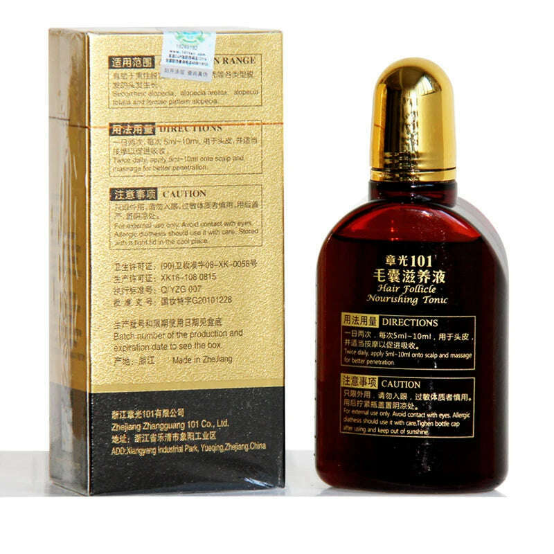 Zhangguang 101 Hair follicle nourishing tonic strong hair regrowth product Hair Regain Tonic Beard growth hair loss product - KIMLUD