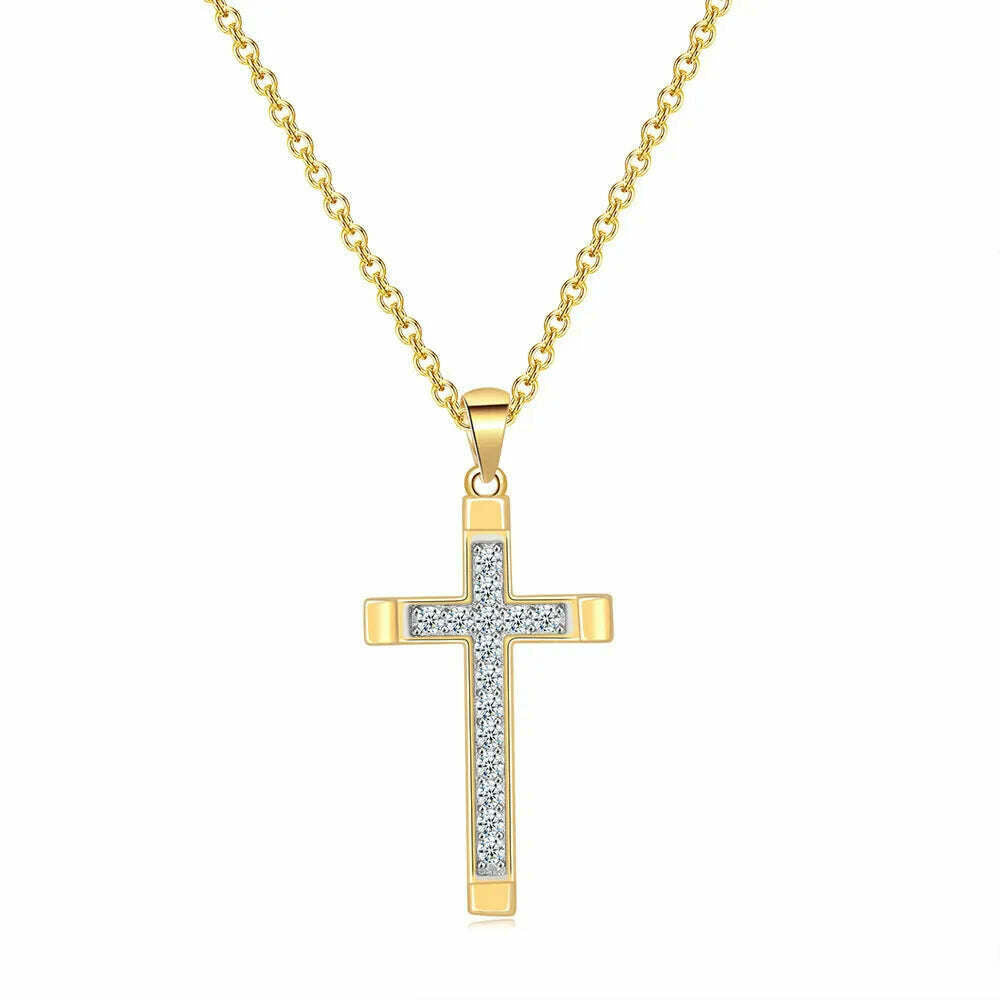 KIMLUD, ZHOUYANG Pendant Necklace For Women Luxury Zircon Cross Light Gold Color Kpop Choker Chain Christmas Gift Jewelry Wholesale N221, KIMLUD Womens ClothesKIMLUD, ZHOUYANG Pendant Necklace For Women Luxury Zircon Cross Light Gold Color Kpop Choker Chain Christmas Gift Jewelry Wholesale N221, N221, KIMLUD APPAREL - Womens Clothes