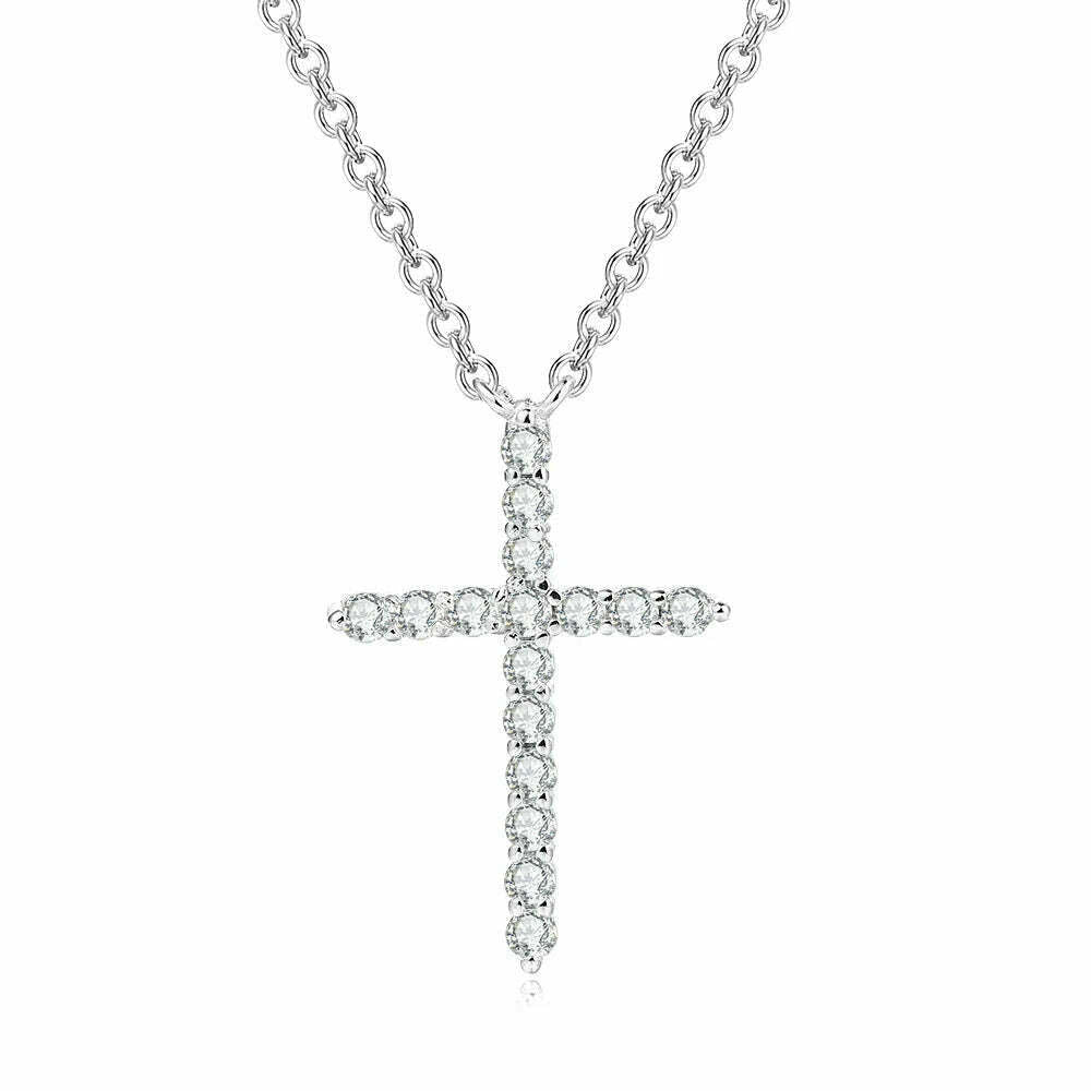 KIMLUD, ZHOUYANG Pendant Necklace For Women Luxury Zircon Cross Light Gold Color Kpop Choker Chain Christmas Gift Jewelry Wholesale N221, N004, KIMLUD Womens Clothes