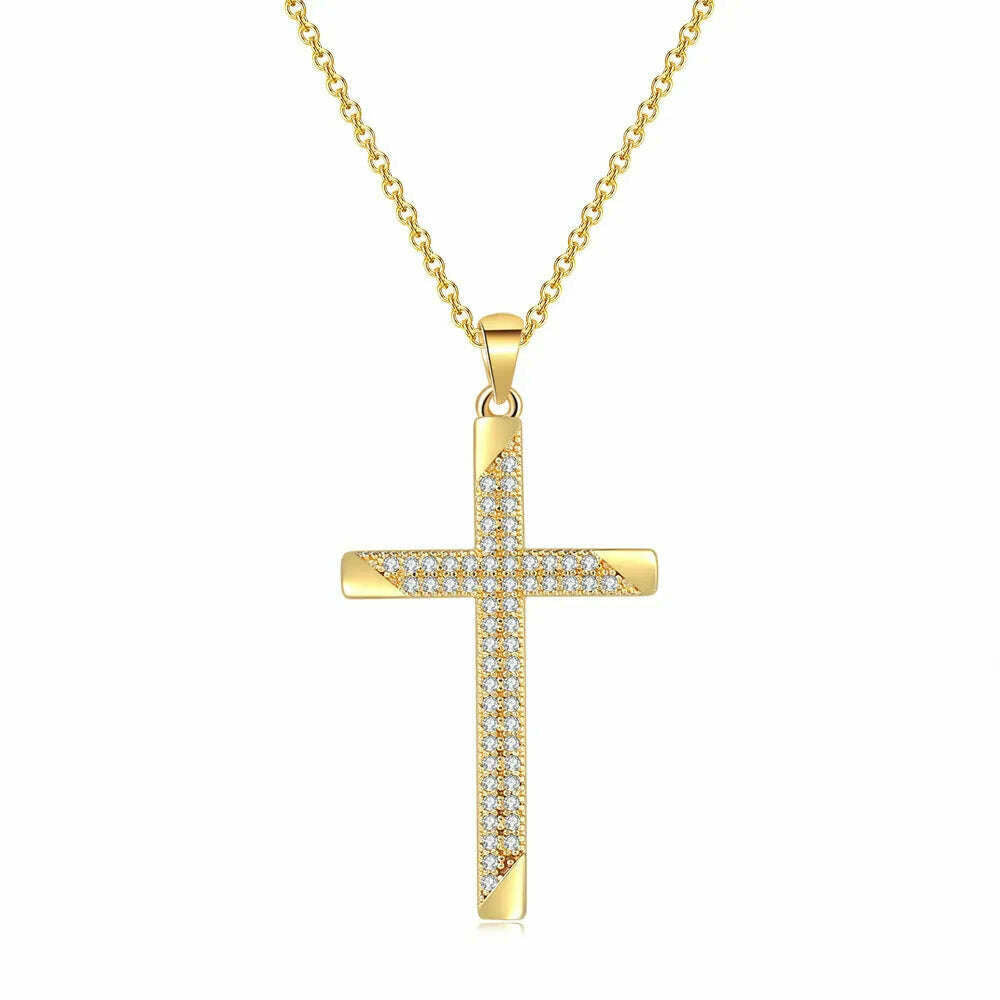 KIMLUD, ZHOUYANG Pendant Necklace For Women Luxury Zircon Cross Light Gold Color Kpop Choker Chain Christmas Gift Jewelry Wholesale N221, KIMLUD Womens ClothesKIMLUD, ZHOUYANG Pendant Necklace For Women Luxury Zircon Cross Light Gold Color Kpop Choker Chain Christmas Gift Jewelry Wholesale N221, N051, KIMLUD APPAREL - Womens Clothes