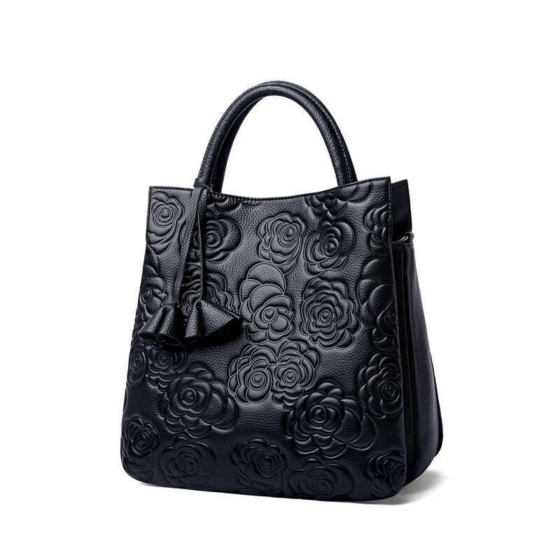 KIMLUD, ZOOLER Full 100% Real Leather Women Hand Bags Trendy Ladies Cow Skin Handbag Luxury Designer Big Totes Formal Black#YC225, KIMLUD Womens Clothes