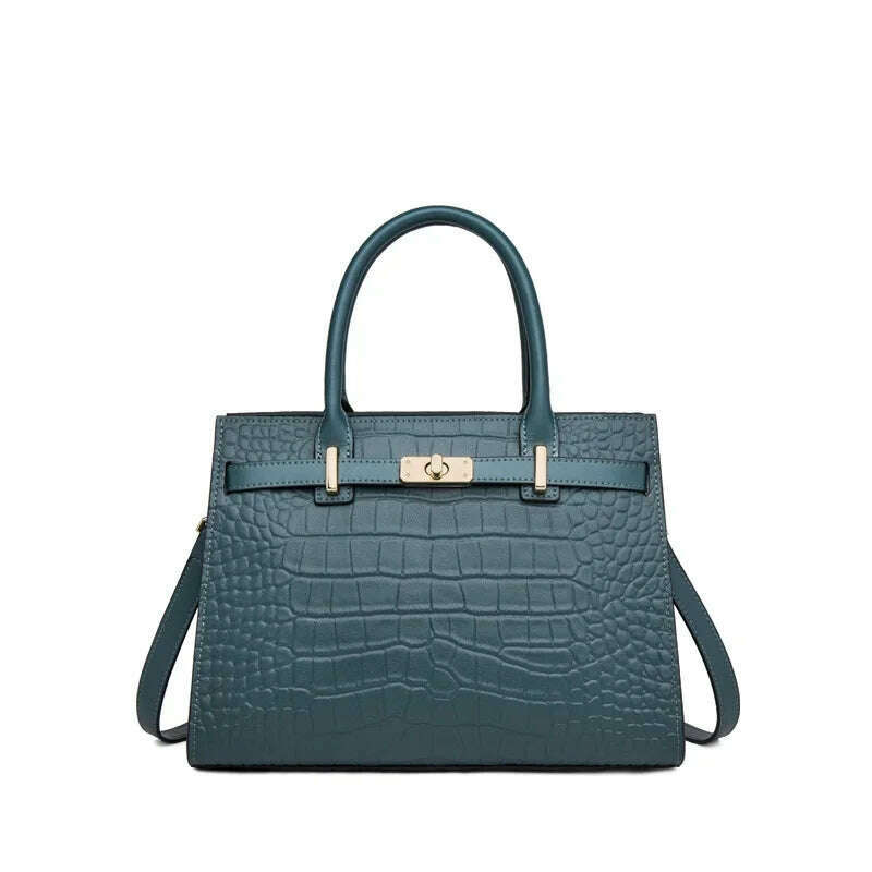 KIMLUD, ZOOLER Hot Royal Style Women Bags Black Color Winter Use Female Handbags Real Leather Super Purses Elegant Bolsa Feminina #, SKY BLUE, KIMLUD APPAREL - Womens Clothes