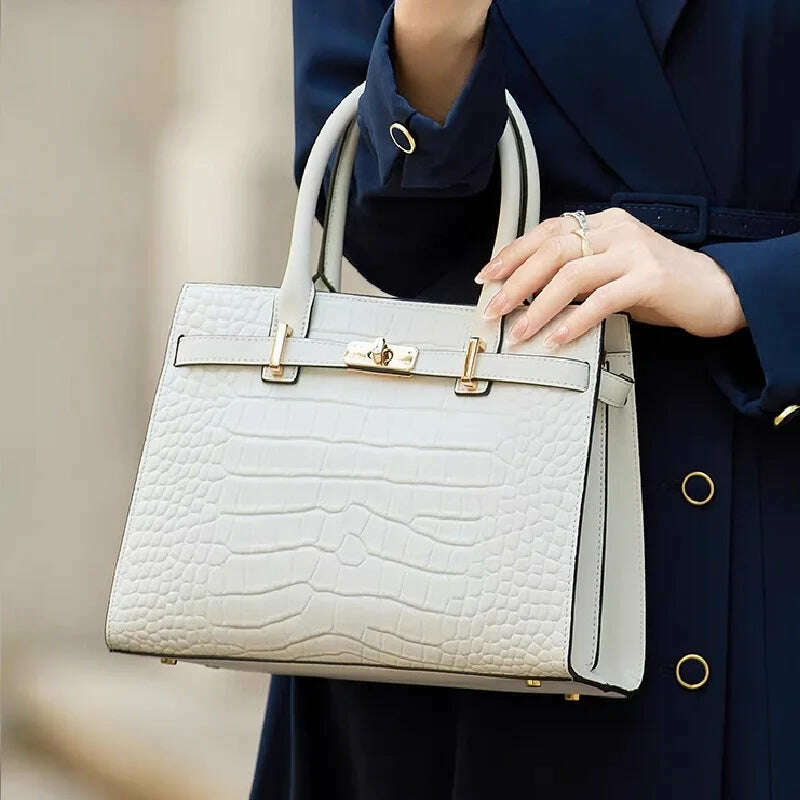 KIMLUD, ZOOLER Luxury Brand Genuine Leather Top-Handle Bags New Handbags for Women Trend 2023 Leather Tote Bag Black Designer #wg383, KIMLUD Womens Clothes