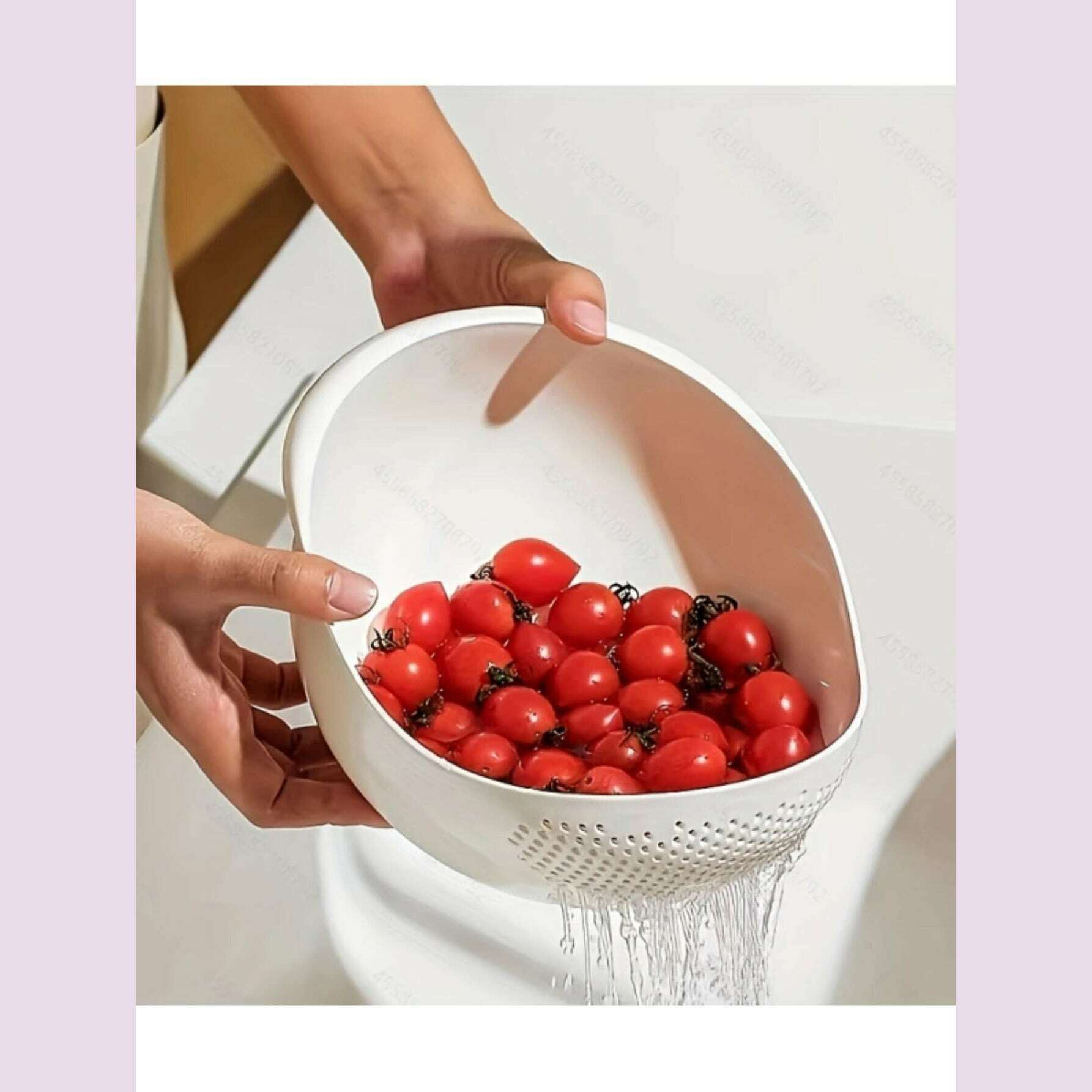 1 Piece of Rice Drainage Basket Rice Filter Fruit and Vegetable Drainage Sieve Kitchen Supplies Small Tools Multi-purpose - KIMLUD