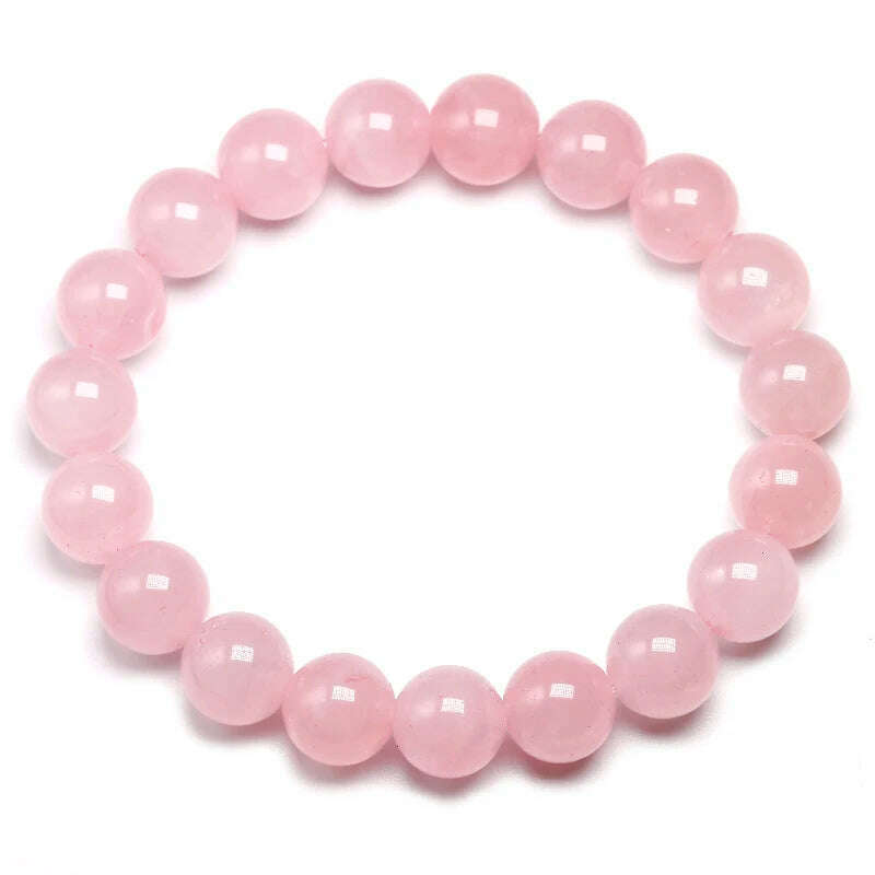 KIMLUD, 100% Natural AAAAA Women Bracelet Jewelry Pink Rose Quartz Bracelet Natural Stone Gemstone Chakras Bead Handmade Lover Gifts, KIMLUD Women's Clothes