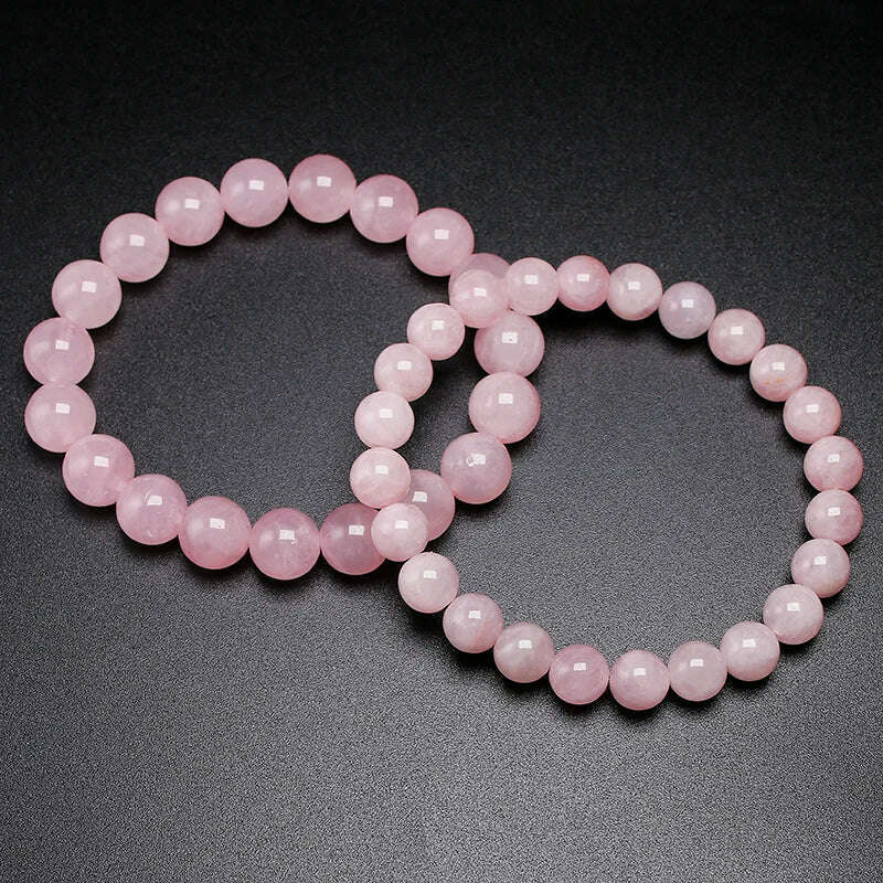 KIMLUD, 100% Natural AAAAA Women Bracelet Jewelry Pink Rose Quartz Bracelet Natural Stone Gemstone Chakras Bead Handmade Lover Gifts, KIMLUD Womens Clothes