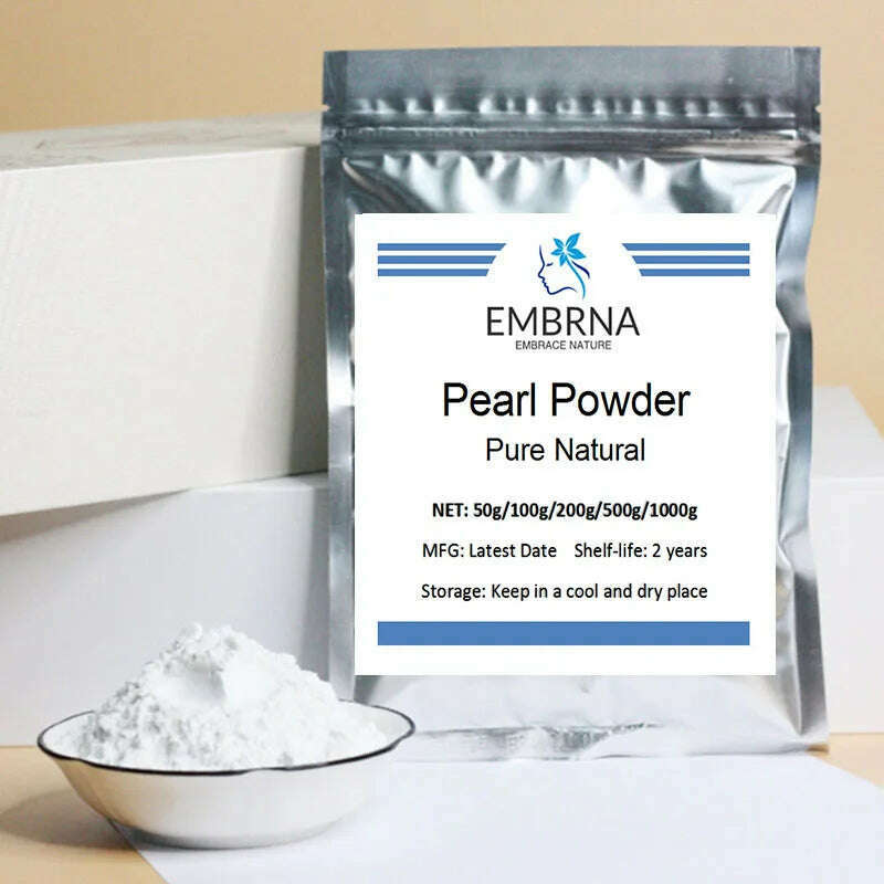 100% Natural Pearl Powder Freshly Ground Ultrafine Nanoscale Acne Whitening Facial Mask DIY Handmade - KIMLUD