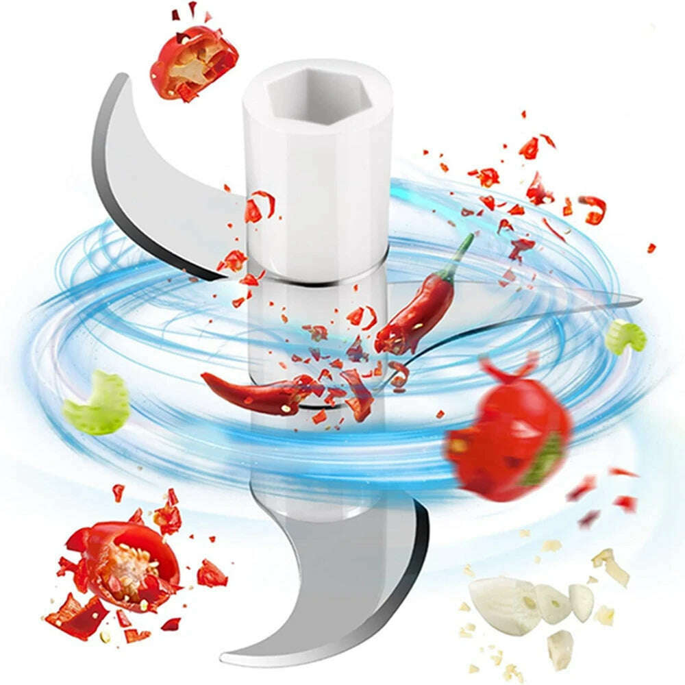 100/250ml Wireless Electric Garlic Masher Vegetable Fruit Cutter Kitchen Gadgets for Home USB Portable Food Crusher Meat Grinder - KIMLUD