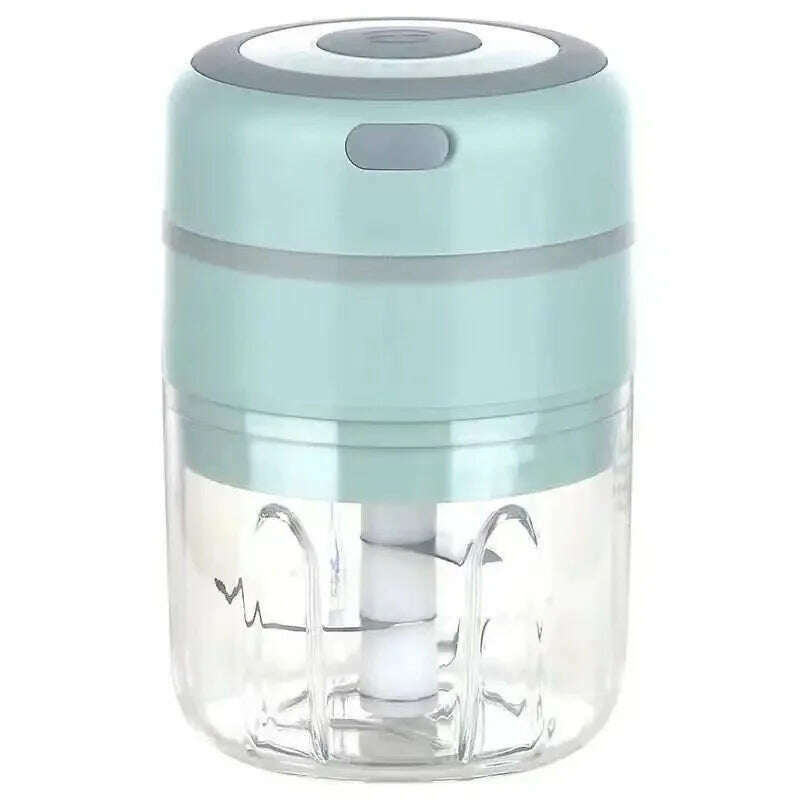100/300mL Mini Electric Garlic Chopper USB Charging Ginger Masher Machine Sturdy Durable Chili Vegetable Crusher Kitchen Tool - KIMLUD