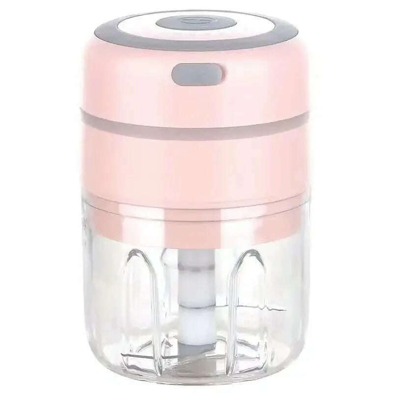100/300mL Mini Electric Garlic Chopper USB Charging Ginger Masher Machine Sturdy Durable Chili Vegetable Crusher Kitchen Tool - KIMLUD