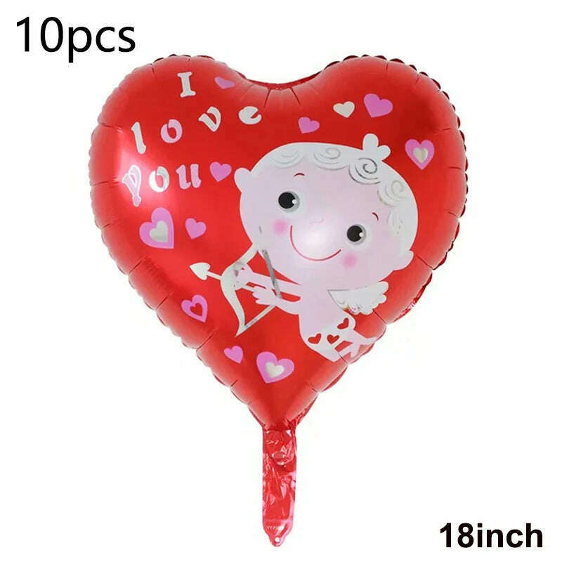 KIMLUD, 100cm Teddy Bear Standing Balloon Valentine Banner For Valentine's Day Decorations I Love You Foil Balloon, GRAY / as picture, KIMLUD Women's Clothes