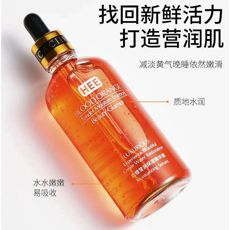 KIMLUD, 100ml Blood Orange Vitamin C Facial Essence Revitalizing Moisturizing Lifting Firming Brightening Skin Tone Nicotinamide Serum, KIMLUD Womens Clothes