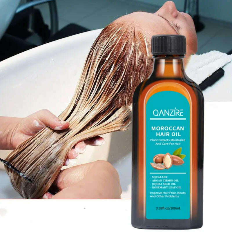 KIMLUD, 100ml  Plant Morocco Argan Oil No-wash Hair Care Scalp Essential Oil For Repairing Dry Damage Hair Treatment, KIMLUD Womens Clothes