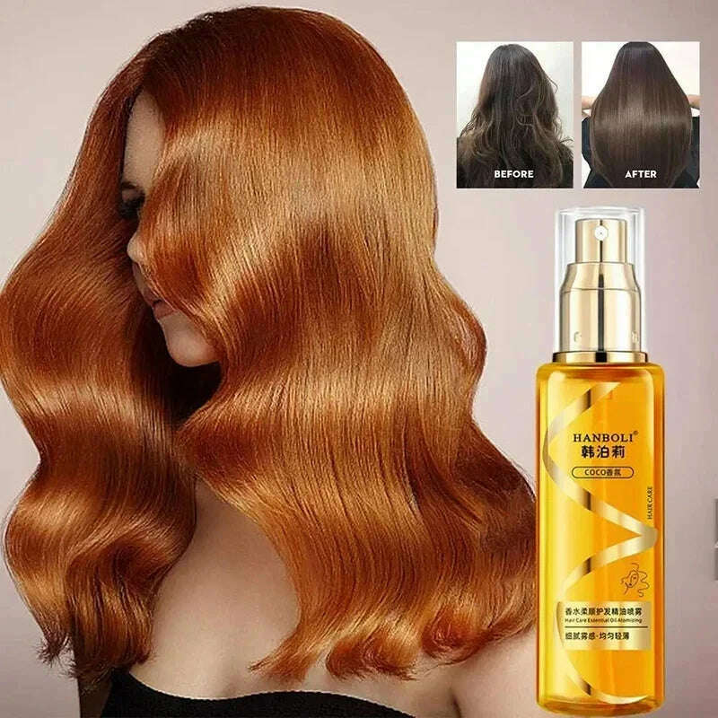 KIMLUD, 100Ml Premium Harmless Hair Oil Spray Scented Nourishing Conditioning Oil Deeply Moisturizing Hair Curly Sheen Spray Gift Women, KIMLUD Womens Clothes