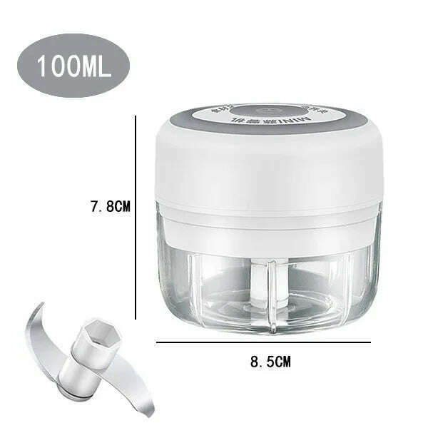 100ml/250ML Manual Meat Mincer Garlic Chopper Rotate Garlic Press Crusher Vegetable Onion Cutter Kitchen Cooking Accessories - KIMLUD