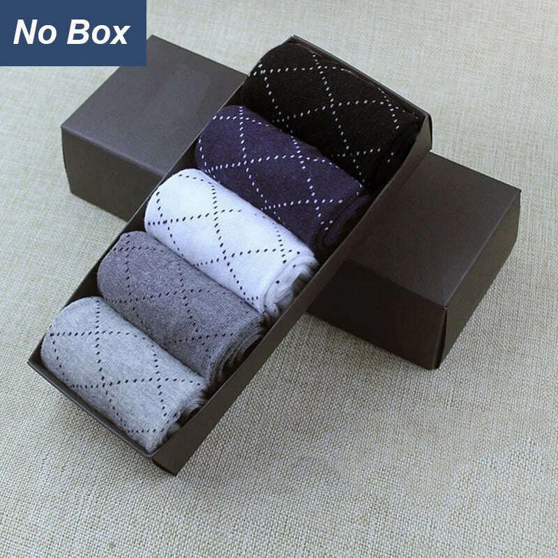 KIMLUD, 10Pcs=5 Pairs High Quality Bamboo Fiber Socks Men's Elite Casual Business Socks Wear Not Smelly Natural Antibacterial Socks, KIMLUD Womens Clothes
