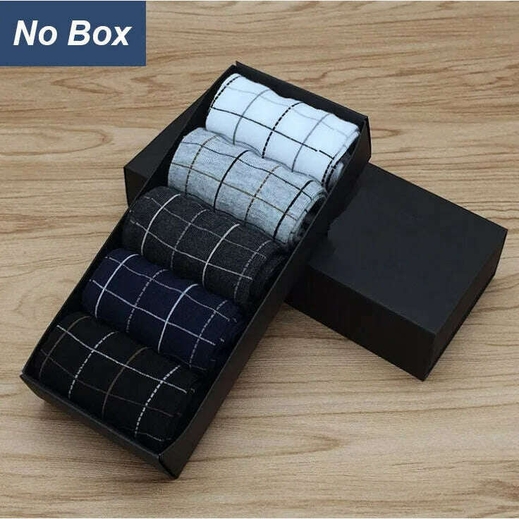 KIMLUD, 10Pcs=5 Pairs High Quality Bamboo Fiber Socks Men's Elite Casual Business Socks Wear Not Smelly Natural Antibacterial Socks, B / EU 38-44, KIMLUD APPAREL - Womens Clothes