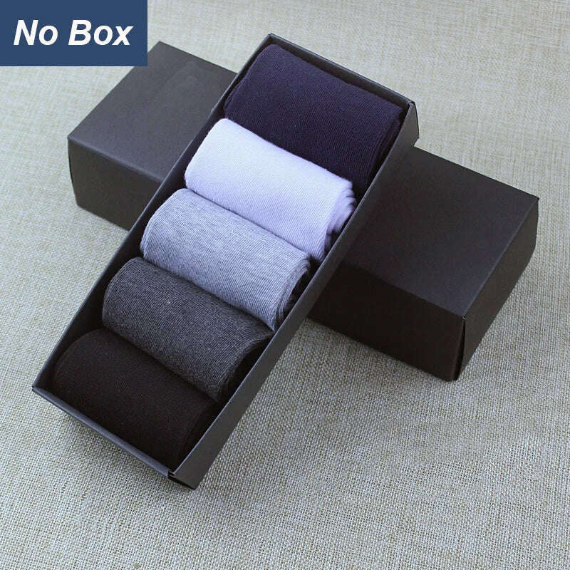KIMLUD, 10Pcs=5 Pairs High Quality Bamboo Fiber Socks Men's Elite Casual Business Socks Wear Not Smelly Natural Antibacterial Socks, KIMLUD Womens Clothes
