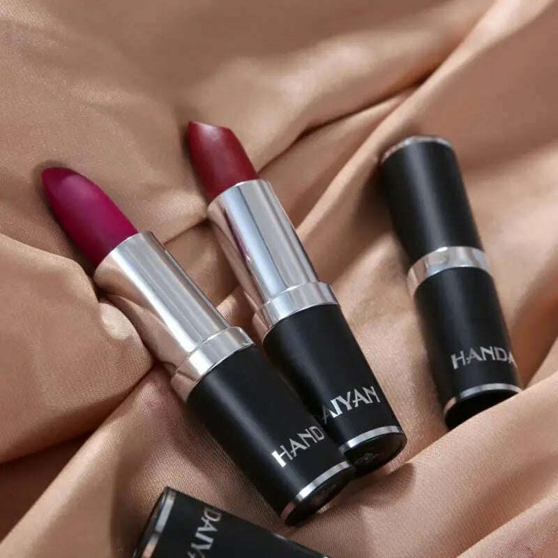 KIMLUD, 12 Color Lipstick Lip Makeup Sexy Woman Velvet Matte Lipgross Tint For Lips Long Lasting Waterproof Non-stick Cup Lip Cosmetics, KIMLUD Womens Clothes
