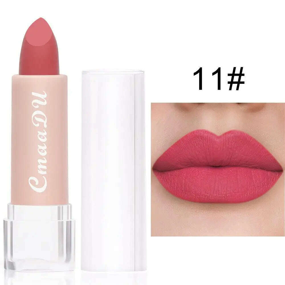 KIMLUD, 12 Color Lipstick Lip Makeup Sexy Woman Velvet Matte Lipgross Tint For Lips Long Lasting Waterproof Non-stick Cup Lip Cosmetics, B11 / CHINA, KIMLUD Womens Clothes