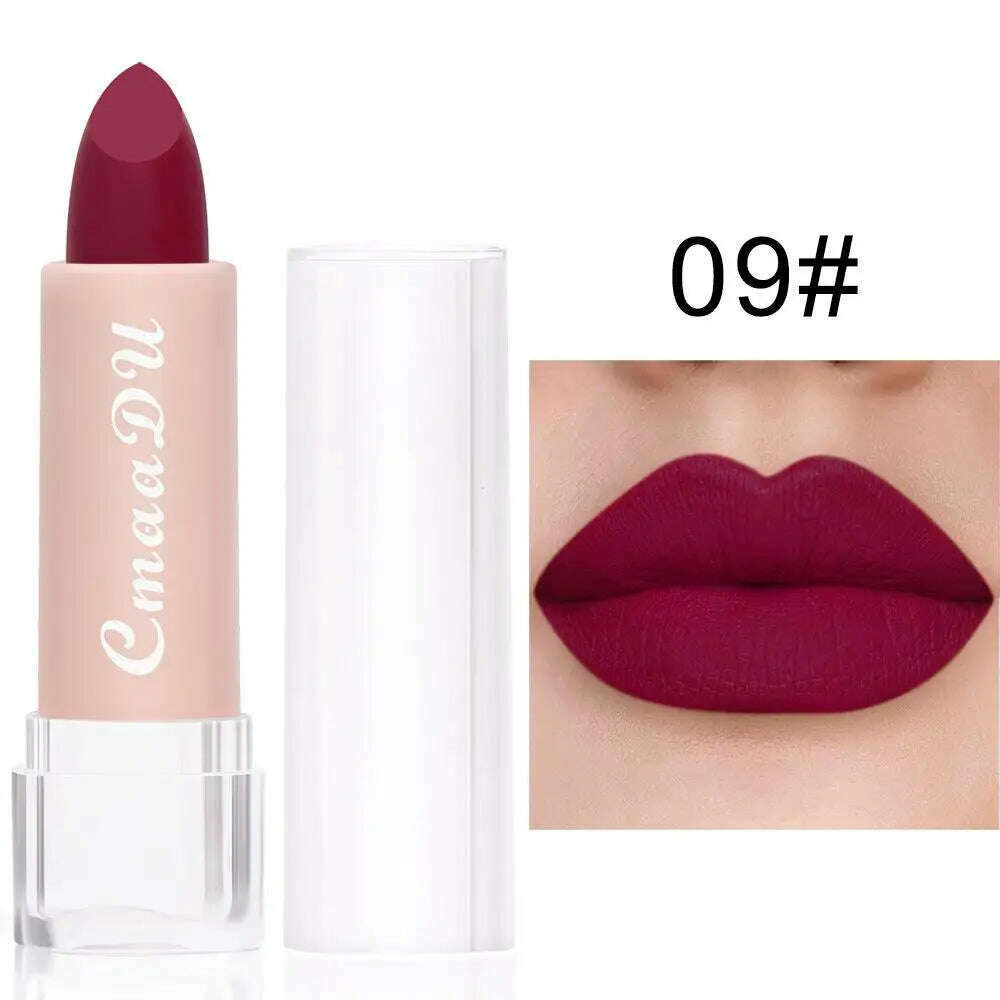 KIMLUD, 12 Color Lipstick Lip Makeup Sexy Woman Velvet Matte Lipgross Tint For Lips Long Lasting Waterproof Non-stick Cup Lip Cosmetics, B9 / CHINA, KIMLUD Womens Clothes