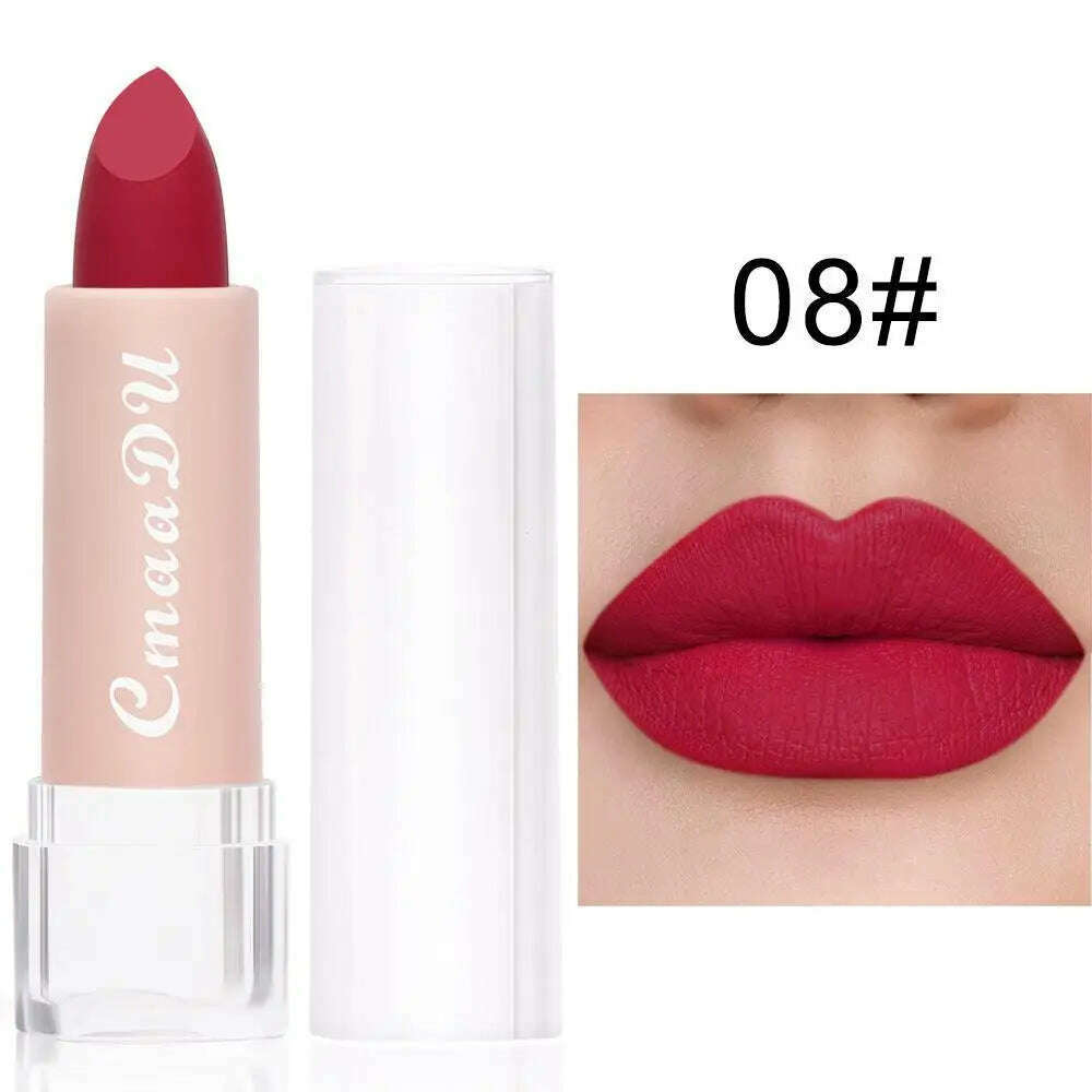 KIMLUD, 12 Color Lipstick Lip Makeup Sexy Woman Velvet Matte Lipgross Tint For Lips Long Lasting Waterproof Non-stick Cup Lip Cosmetics, B8 / CHINA, KIMLUD Womens Clothes