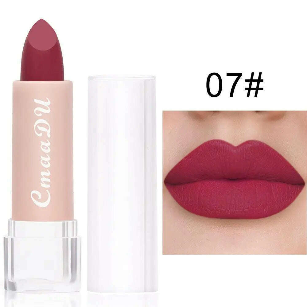 KIMLUD, 12 Color Lipstick Lip Makeup Sexy Woman Velvet Matte Lipgross Tint For Lips Long Lasting Waterproof Non-stick Cup Lip Cosmetics, B7 / CHINA, KIMLUD Womens Clothes
