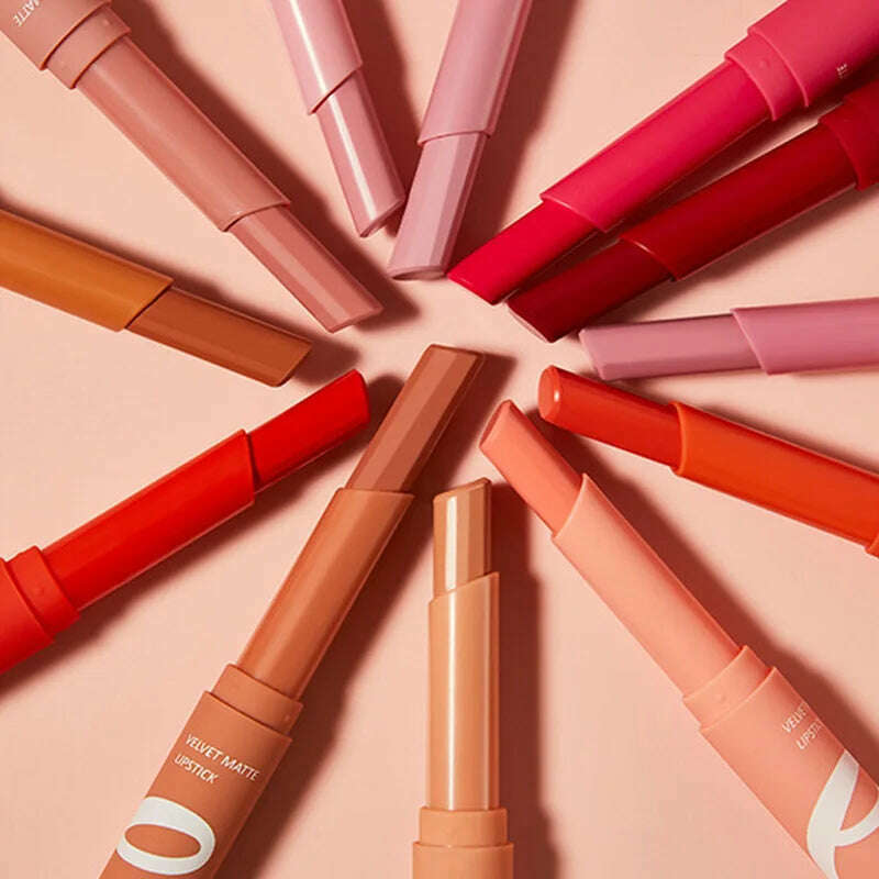 KIMLUD, 12 Colors Matte  Lipstick  Waterproof  Long Lasting Nude Pink Velvet Lipsticks Non Stick Nude Series  Lip Tint  Cosmetic Makeup, KIMLUD Women's Clothes
