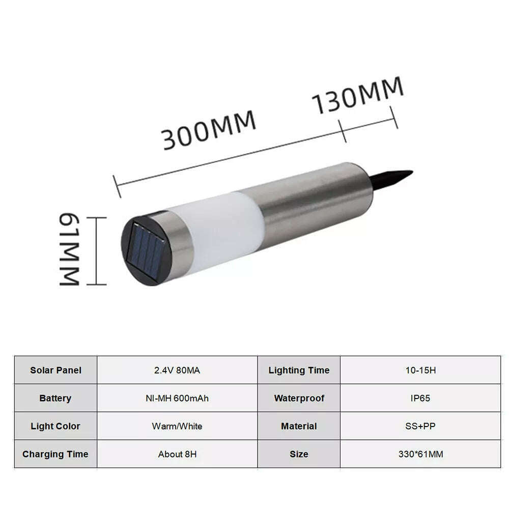 1/2/4 Pack Solar Garden Pathway Lights Outdoor LED Lighting Ground Plug Bollard Light for Patio, Gardens, Pathways,Lawn,Yard - KIMLUD
