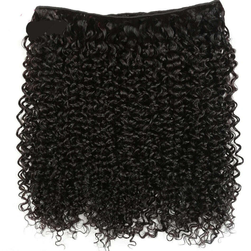 KIMLUD, 12A Brazilian Wet and Wavy Bundles Virgin Human Hair Weave 4 Bundle Deals Afro Kinky Curly Hair Extension Cheveux Humain Bundles, KIMLUD Womens Clothes