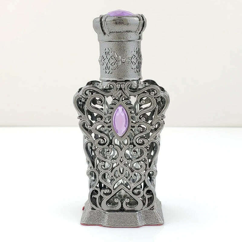 12ML Vintage Oil Bottle High-grade Perfume Cosmetics Tattoo Color Dispenser Glass Empty Jar - KIMLUD