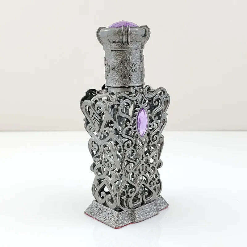 12ML Vintage Oil Bottle High-grade Perfume Cosmetics Tattoo Color Dispenser Glass Empty Jar - KIMLUD