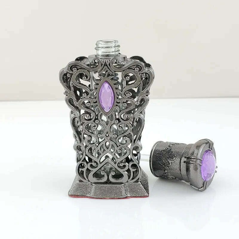 12ML Vintage Oil Bottle High-grade Perfume Cosmetics Tattoo Color Dispenser Glass Empty Jar - KIMLUD